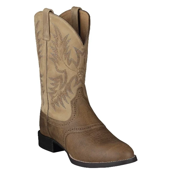 Ariat Mans Heritage Stockman - Tumbled Brown Beige - Image 3